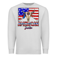 Dove Grey American junkie Premium Sweatshirt - CowhideDigitalArt