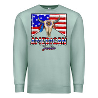 Seafoam American junkie Premium Sweatshirt - CowhideDigitalArt