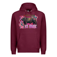 Burgundy be mine black angus bull Premium Hoodie - RanaPortraitStore