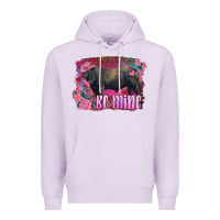 Lilac be mine black angus bull Premium Hoodie - RanaPortraitStore