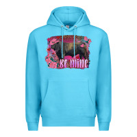 Ocean Blue be mine black angus bull Premium Hoodie - RanaPortraitStore