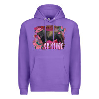 Purple be mine black angus bull Premium Hoodie - RanaPortraitStore