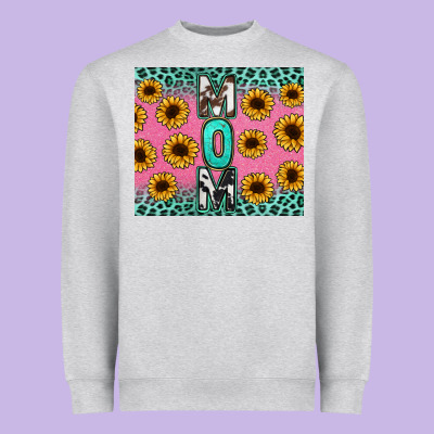 Mom Sunflower Glitter Heavyweight Sweatshirt Designed By Cowgirlartshop