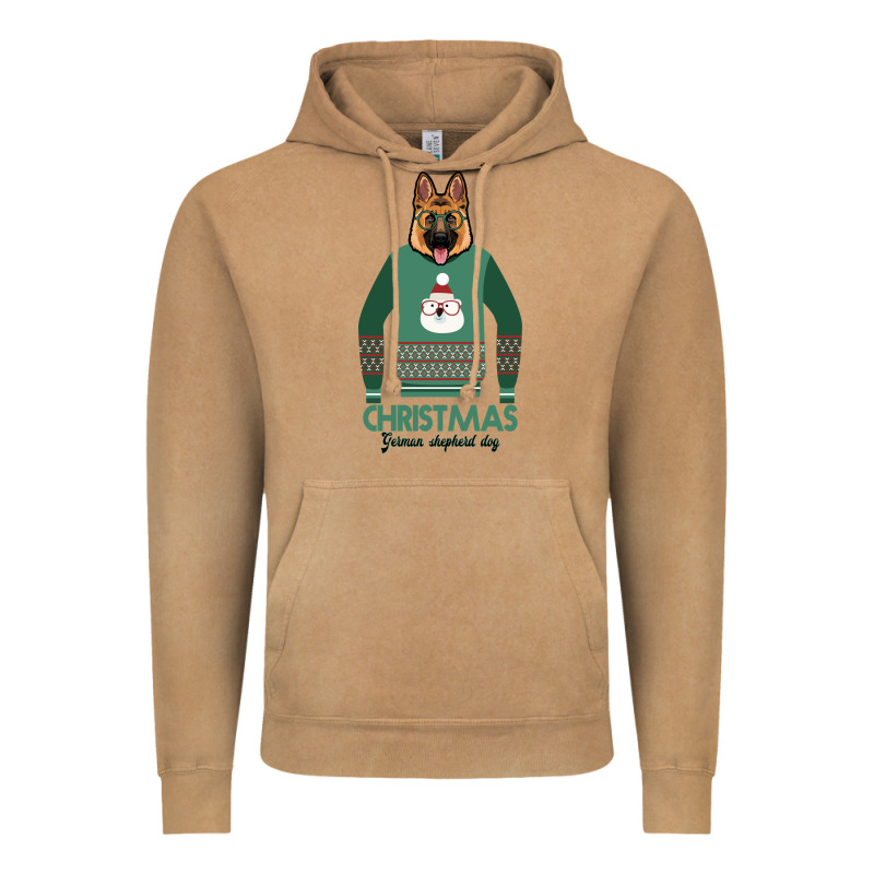 German Shepherd Dog Christmas Vintage Hoodie by Bettercallsaul | Teevron