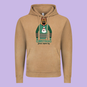German Shepherd Dog Christmas Vintage Hoodie Designed By Bettercallsaul