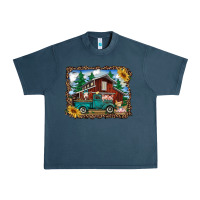 Midnight Navy western barn with farm animals Urban Heavy Tee - RanaPortraitStore