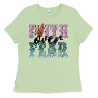 Matcha faith over fear Ladies Tee - NancyCooperArtShop