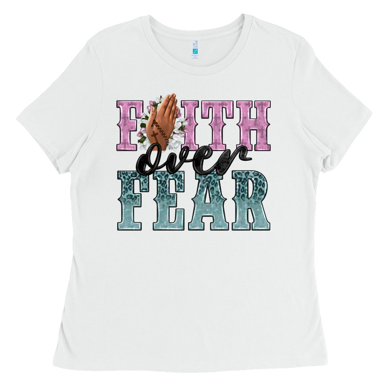 Faith Over Fear Ladies Tee by NancyCooperArtShop | Teevron