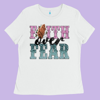 Faith Over Fear Ladies Tee Designed By Nancycooperartshop