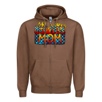 Chestnut Hot mess mom Mother's Day Zipper Hoodie - FaDigitalArtStudio