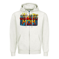 Oatmeal Heather Hot mess mom Mother's Day Zipper Hoodie - FaDigitalArtStudio