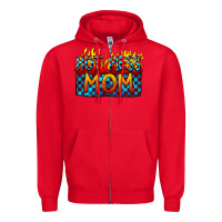 Red Hot mess mom Mother's Day Zipper Hoodie - FaDigitalArtStudio