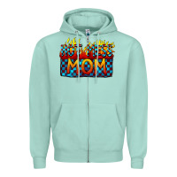 Seafoam Hot mess mom Mother's Day Zipper Hoodie - FaDigitalArtStudio
