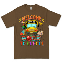 Cacao welcome back to school with school bus Premium Tee - NancyCooperArtShop
