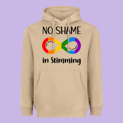 No Shame Stimming Heavyweight Hoodie Designed By Cowhidedigitalart