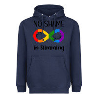 Navy no Shame Stimming Heavyweight Hoodie - CowhideDigitalArt