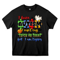 Black i have autism i can't say trick or treat Heavy Core Tee - JahusDesignShop