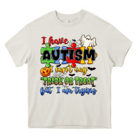 Cream i have autism i can't say trick or treat Heavy Core Tee - JahusDesignShop