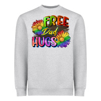 Heather Grey Free dad hugs Heavyweight Sweatshirt - CowGirlArtShop