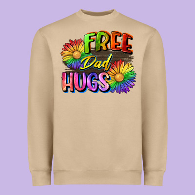 Free Dad Hugs Heavyweight Sweatshirt Designed By Cowgirlartshop