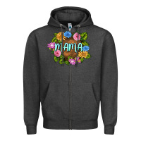 Charcoal Heather Mama Mother's Day Zipper Hoodie - FaDigitalArtStudio
