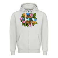 Dove Grey Mama Mother's Day Zipper Hoodie - FaDigitalArtStudio