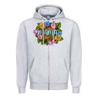 Heather Grey Mama Mother's Day Zipper Hoodie - FaDigitalArtStudio