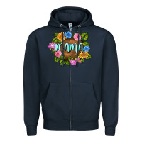 Navy Mama Mother's Day Zipper Hoodie - FaDigitalArtStudio