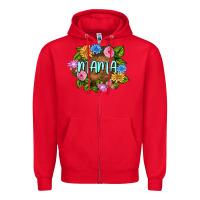 Red Mama Mother's Day Zipper Hoodie - FaDigitalArtStudio