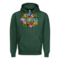 Sports Green Mama Mother's Day Zipper Hoodie - FaDigitalArtStudio