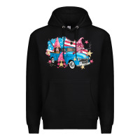 Black American truck gnomes Premium Hoodie - FaDigitalArtStudio