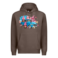 Coffee American truck gnomes Premium Hoodie - FaDigitalArtStudio