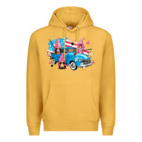Mustard American truck gnomes Premium Hoodie - FaDigitalArtStudio