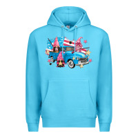 Ocean Blue American truck gnomes Premium Hoodie - FaDigitalArtStudio