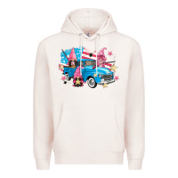 Pale Pink American truck gnomes Premium Hoodie - FaDigitalArtStudio