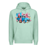 Seafoam American truck gnomes Premium Hoodie - FaDigitalArtStudio
