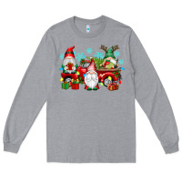 Heather Grey christmas gnome truck Long Sleeve Tee - texasbilliewilder