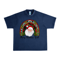Navy merry christmas y'all rainbow Urban Heavy Tee - JahusDesignShop