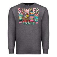 Charcoal Heather Summer Vibes Premium Sweatshirt - CowhideDigitalArt