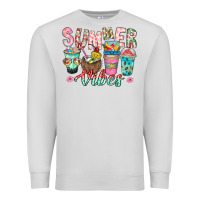 Dove Grey Summer Vibes Premium Sweatshirt - CowhideDigitalArt
