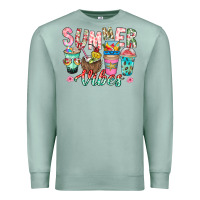 Seafoam Summer Vibes Premium Sweatshirt - CowhideDigitalArt