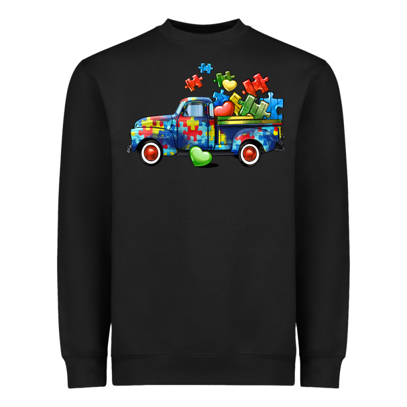 Autism Truck Heavyweight Sweatshirt by CowGirlArtShop | Teevron