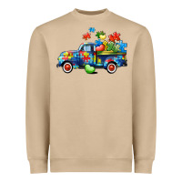 Mushroom Autism truck Heavyweight Sweatshirt - CowGirlArtShop