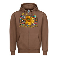 Chestnut with god all things are possible with sunflower bbs Zipper Hoodie - BundleAndBundleShop