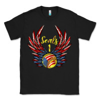 Black angel wings softball Classic Tee - Jasminsmagicworld