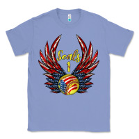 Colony Blue angel wings softball Classic Tee - Jasminsmagicworld