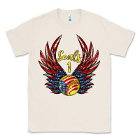 Natural angel wings softball Classic Tee - Jasminsmagicworld