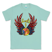 Seafoam angel wings softball Classic Tee - Jasminsmagicworld