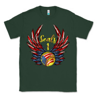 Sports Green angel wings softball Classic Tee - Jasminsmagicworld