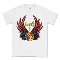 White angel wings softball Classic Tee - Jasminsmagicworld